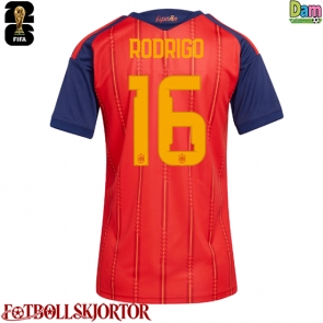 Spanien Rodri Hernandez #16 Hemmatröja Dam VM 2026 Kortärmad